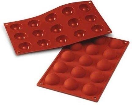 Silikomart Silikonová pečicí forma na dezerty Silikomart SF005 SEMISFERA 15ks