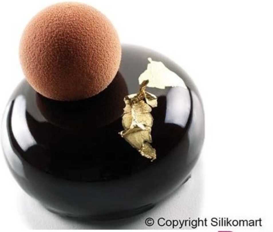 Silikomart Zrcadlová glazura Silikomart 250 g | čokoladová