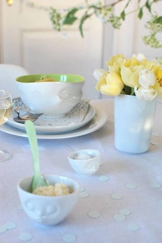 58products Porcelánová miska Tassen 58products | Smějící, pistáciová uvnitř