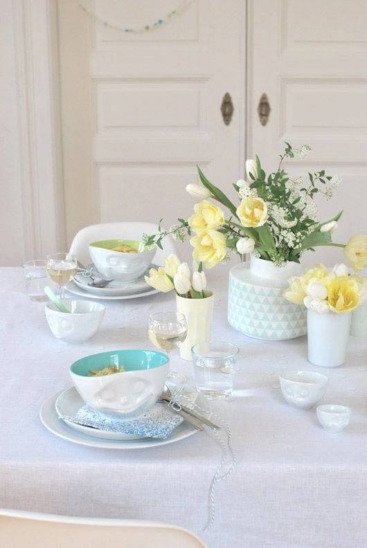 58products Porcelánová miska Tassen 58products | Šťastná, tyrkysová uvnitř