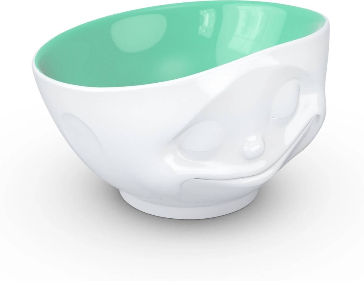 58products Porcelánová miska Tassen 58products | Šťastná, tyrkysová uvnitř