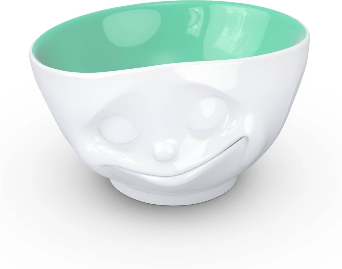 58products Porcelánová miska Tassen 58products | Šťastná, tyrkysová uvnitř