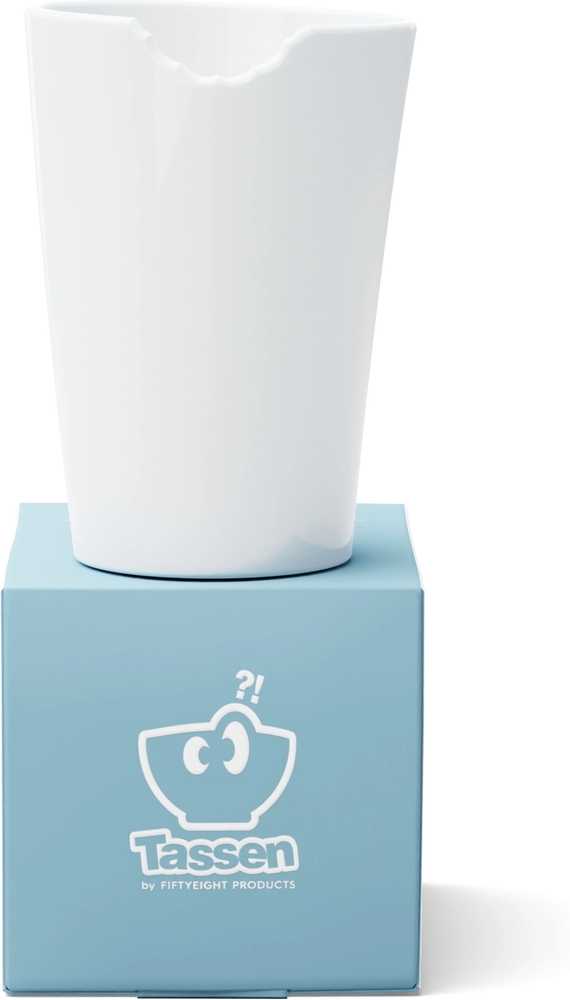 58products Porcelánový nakousnutý hrnek Tassen 58products, 400 ml | bílý