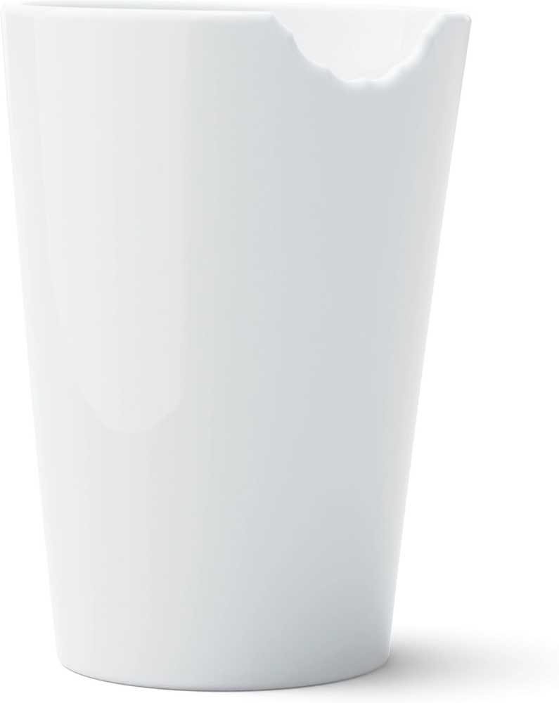 58products Porcelánový nakousnutý hrnek Tassen 58products, 400 ml | bílý