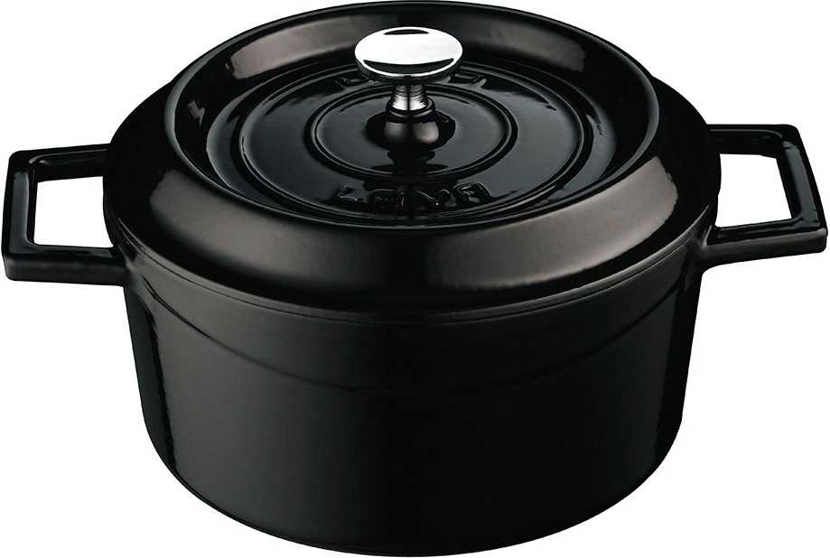 Lava Metal Litinový hrnec kulatý 14cm - černý