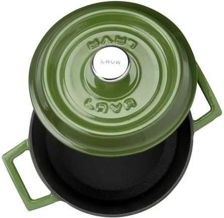 Lava Metal Litinový hrnec kulatý 14cm - zelený