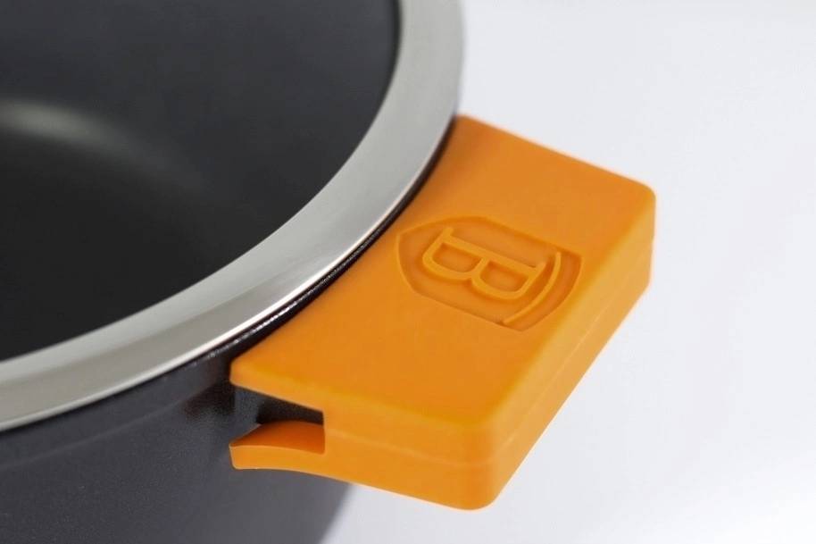 Berlingerhaus Hrnec s mramorovým povrchem a poklicí 28 cm Granit Diamond Line