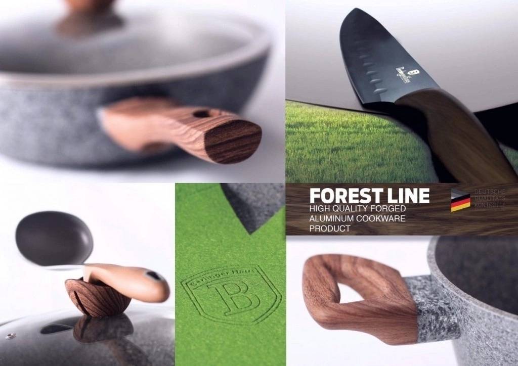 Berlingerhaus Kastrol s mramorovým povrchem a poklicí 20 cm Forest Line