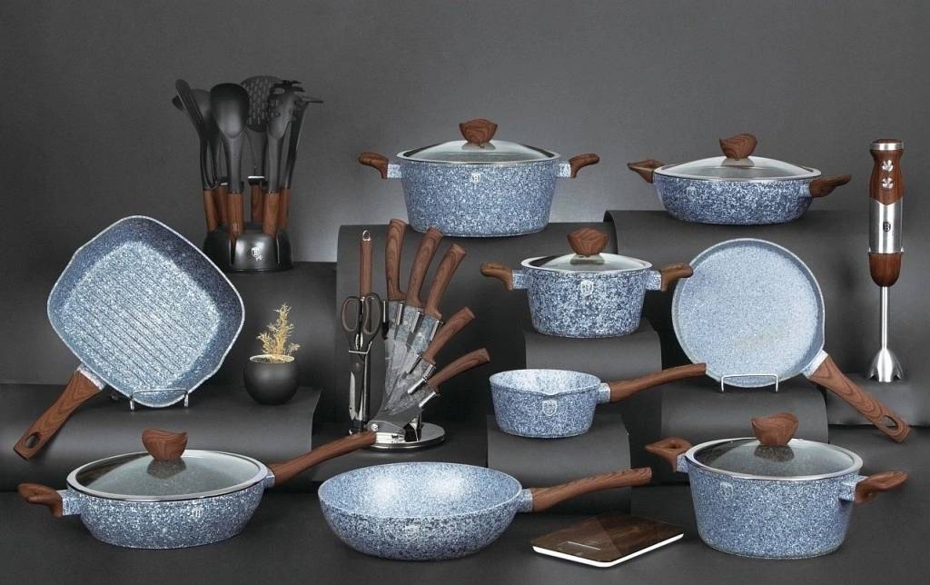 Berlingerhaus Kastrol s mramorovým povrchem a poklicí 20 cm Forest Line