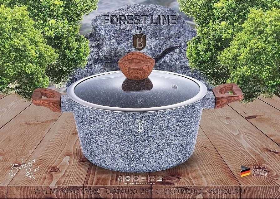 Berlingerhaus Kastrol s mramorovým povrchem a poklicí 20 cm Forest Line