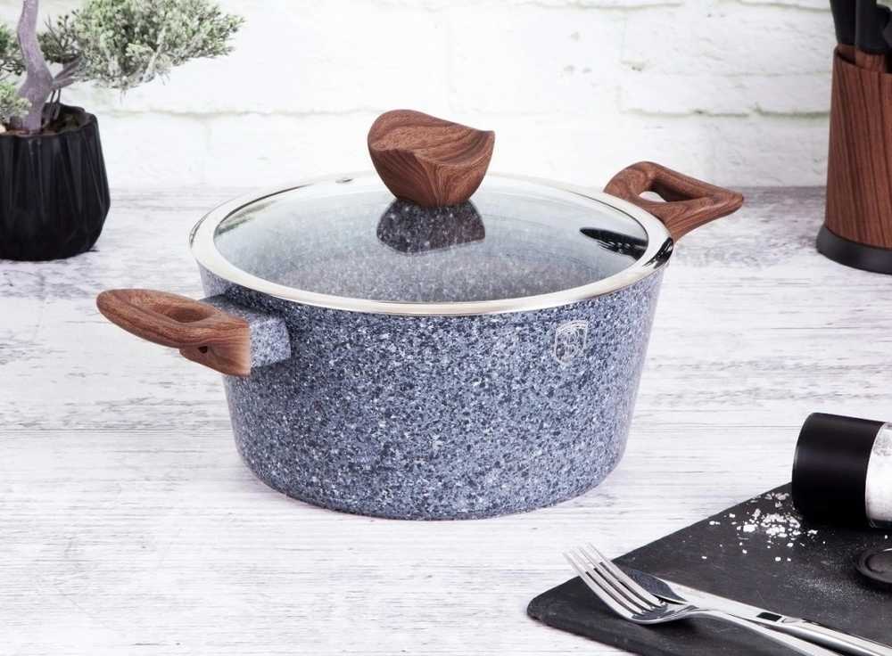 Berlingerhaus Kastrol s mramorovým povrchem a poklicí 24 cm Forest Line