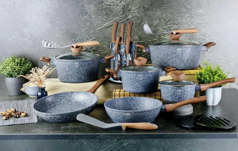 Berlingerhaus Kastrol s mramorovým povrchem a poklicí 24 cm Forest Line