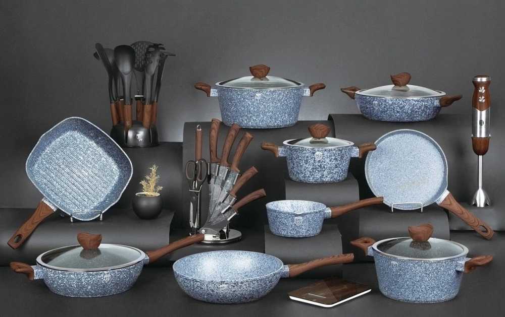 Berlingerhaus Kastrol s mramorovým povrchem a poklicí 24 cm Forest Line