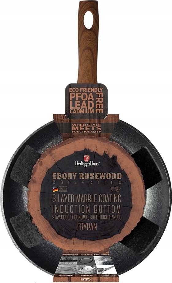 Berlingerhaus Pánev s mramorovým povrchem 20 cm EBONY Line Rosewood