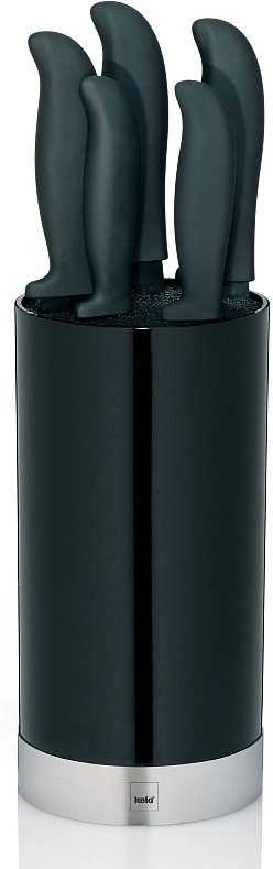 Kela Sada kuchyňských nožů 5 ks ve stojanu ACIDA černá