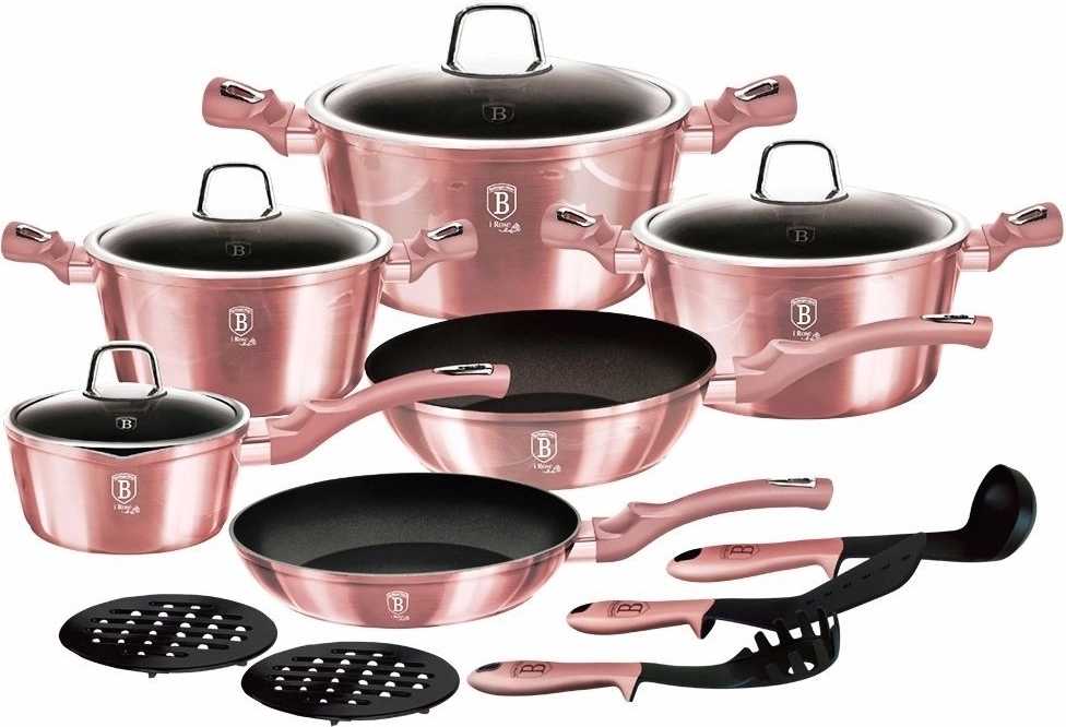 Berlingerhaus Sada nádobí s mramorovým povrchem 15 ks I-Rose Edition