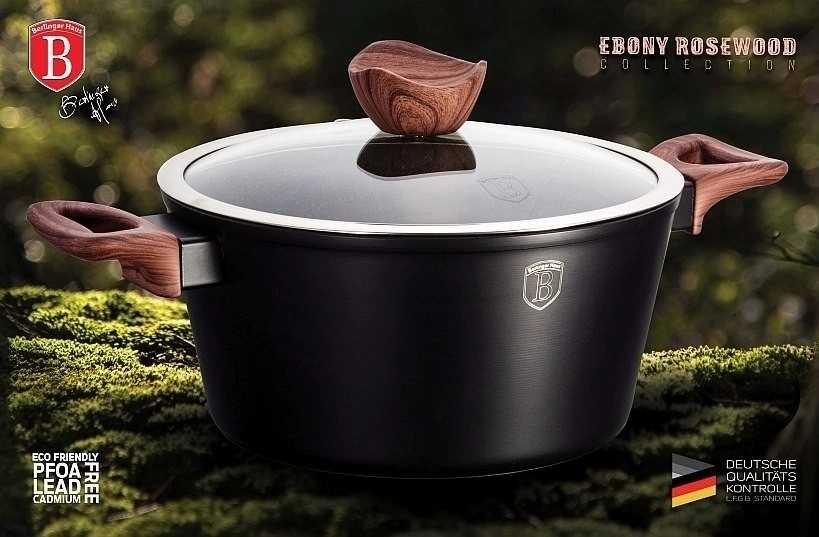 Berlingerhaus Sada nádobí s mramorovým povrchem 15 ks EBONY Line Rosewood