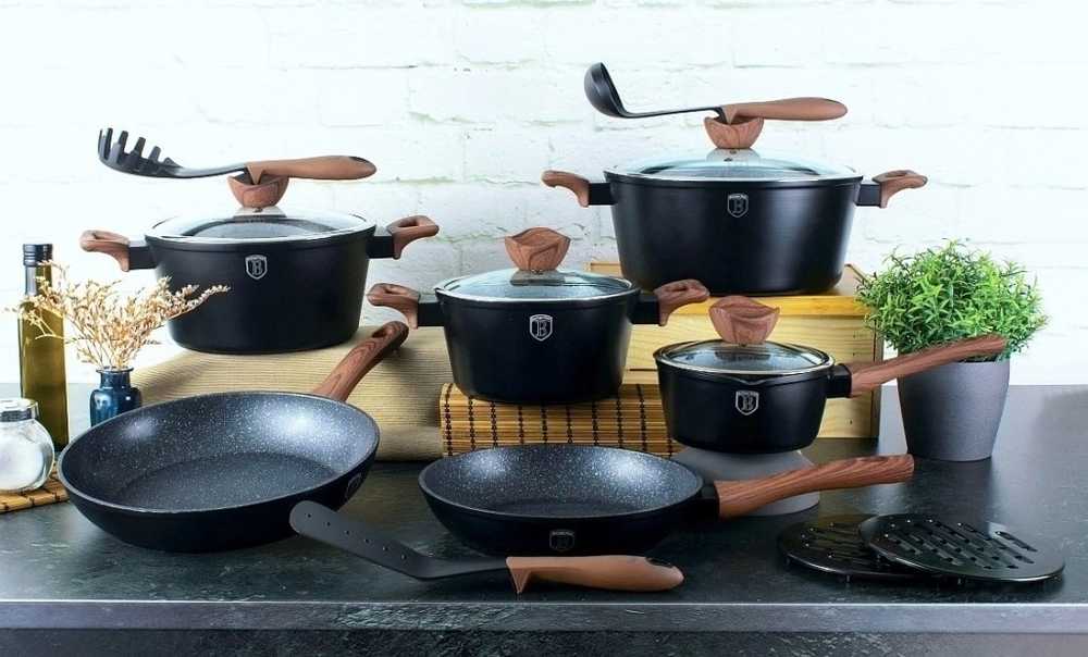 Berlingerhaus Kastrol s mramorovým povrchem 20 cm EBONY Line Rosewood