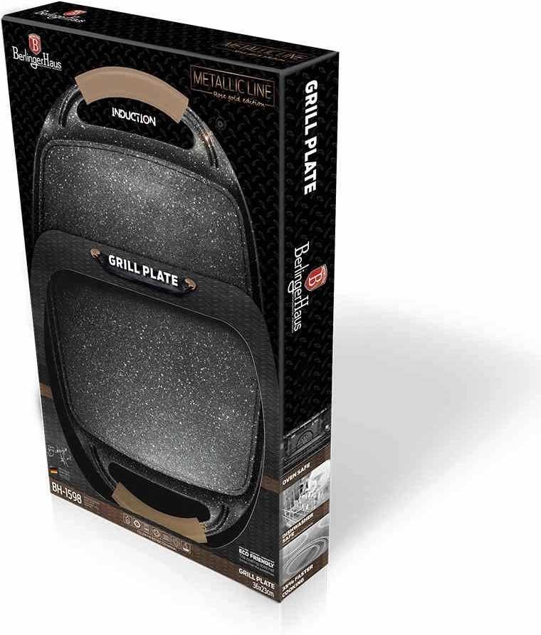 Berlingerhaus Grilovací deska s mramorovým povrchem 36 cm Rose Gold Metallic Line