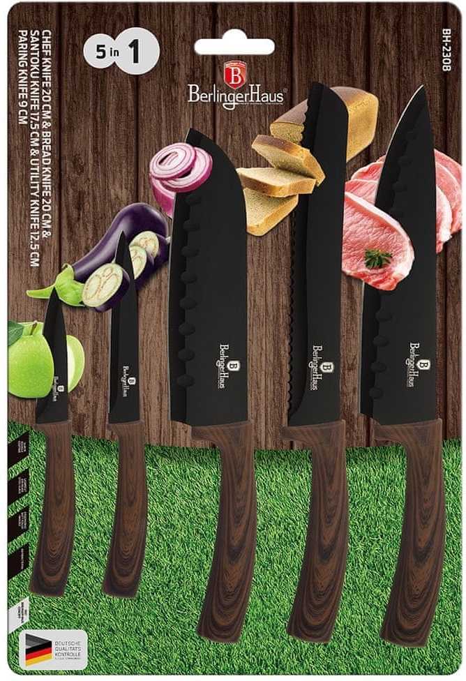 Berlingerhaus Sada nožů s nepřilnavým povrchem 5 ks Forest Line
