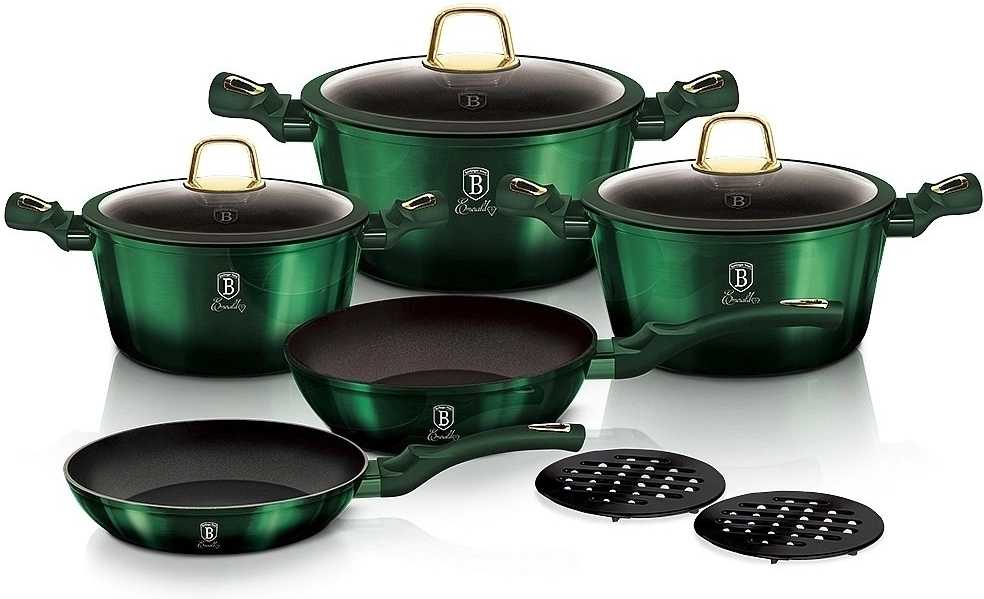 Berlingerhaus Sada nádobí s titanovým povrchem 10 ks Emerald Collection