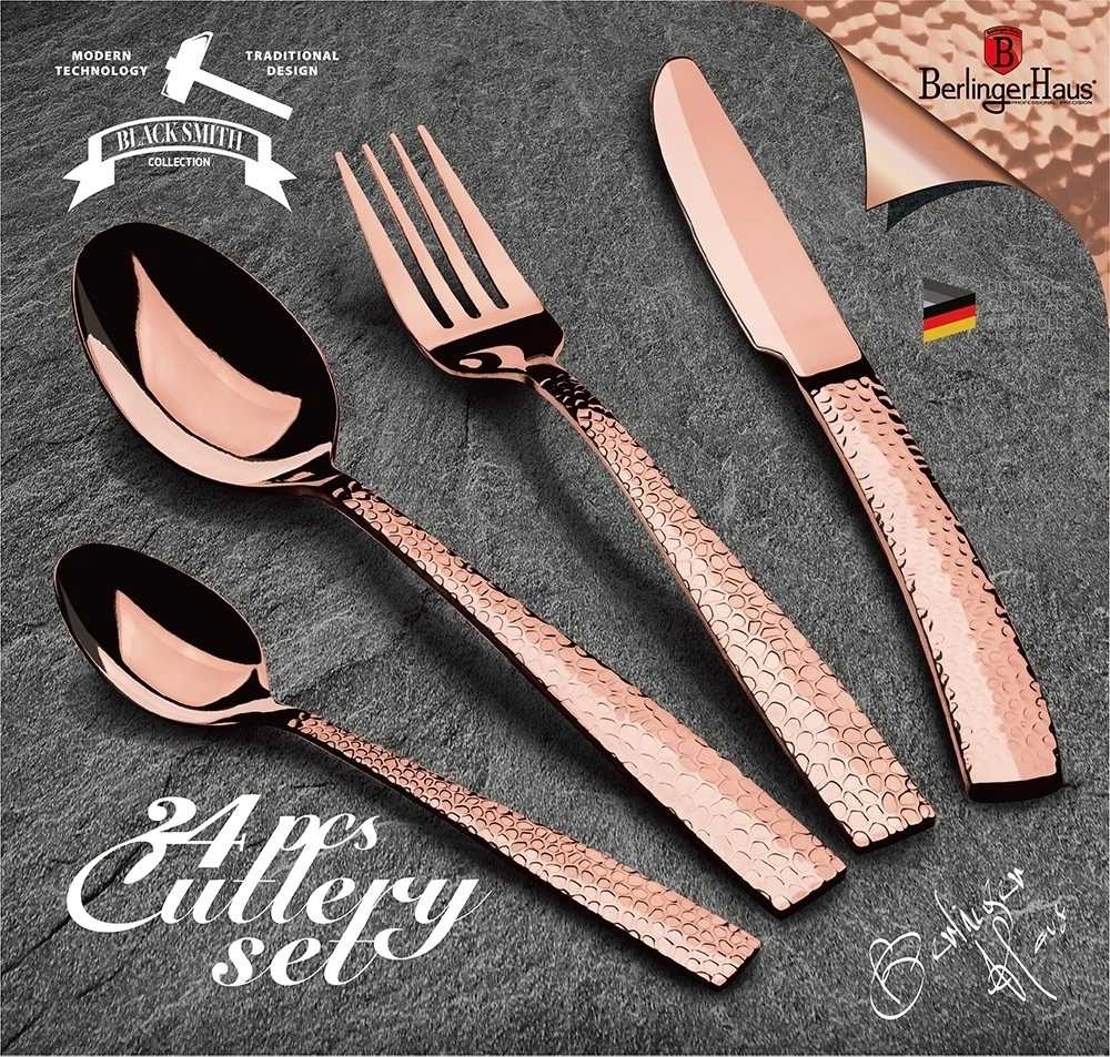 Berlingerhaus Sada příborů 24 ks nerez Rosegold Metallic Line