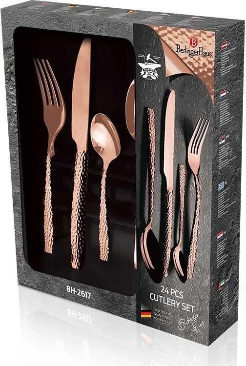 Berlingerhaus Sada příborů 24 ks nerez Rosegold Metallic Line