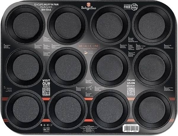 Berlingerhaus Forma na muffiny s mramorovým povrchem 12 ks Burgundy Metallic Line