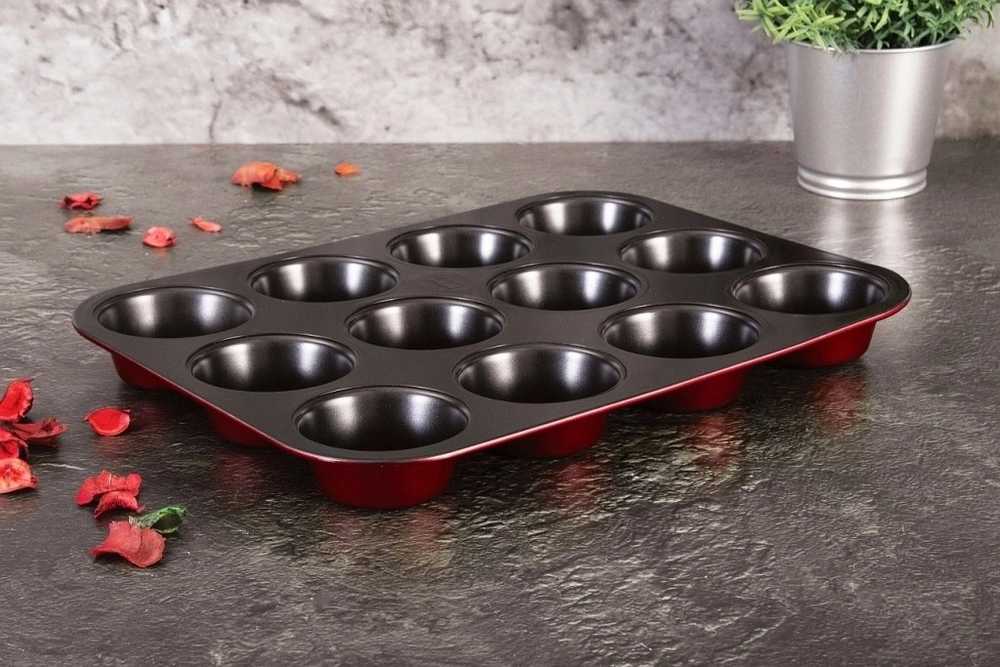 Berlingerhaus Forma na muffiny s mramorovým povrchem 12 ks Burgundy Metallic Line