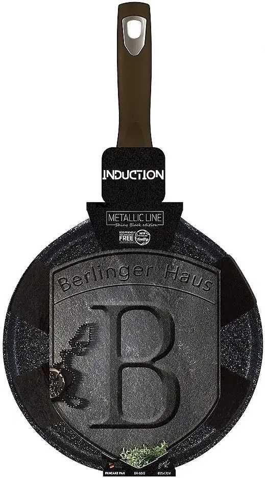 Berlingerhaus Pánev na palačinky s mramorovým povrchem 25 cm Shiny Black Collection