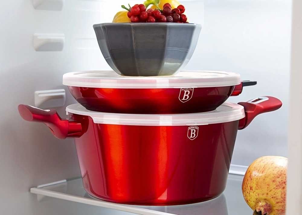 Berlingerhaus Sada nádobí s mramorovým povrchem 24 ks Burgundy Metallic Line