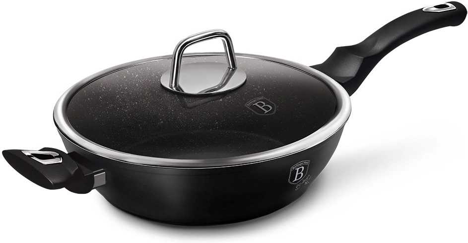 Berlingerhaus Pánev s poklicí s mramorovým povrchem 28 cm Black Silver Collection