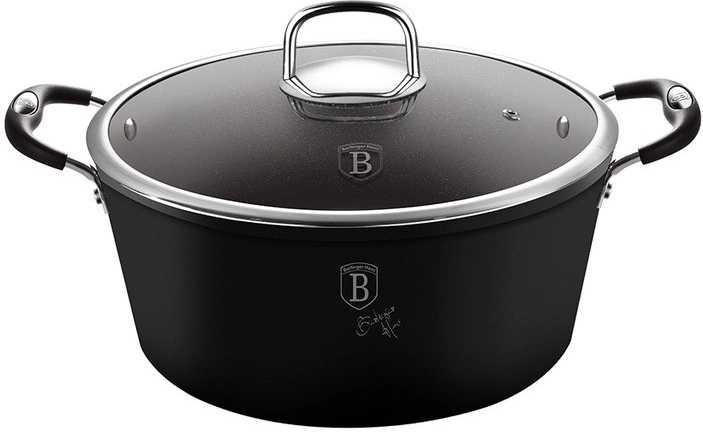 Berlingerhaus Kastrol s poklicí s titanovým povrchem 24 cm Black Professional Line