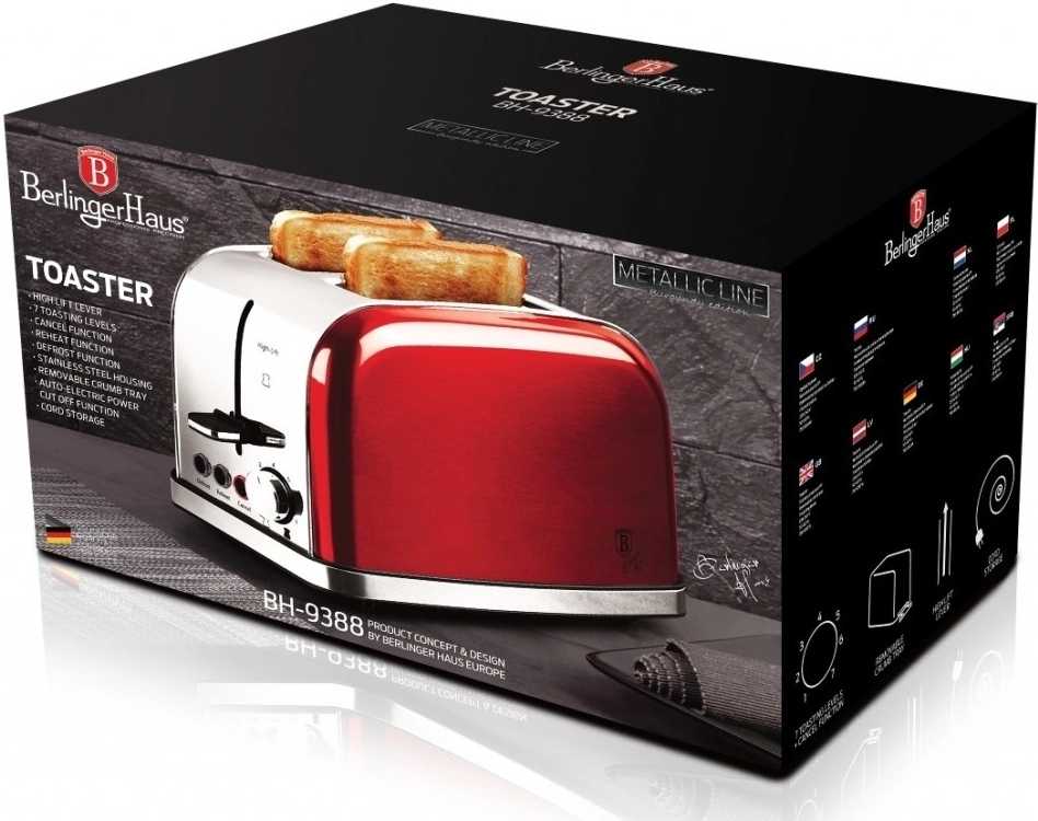 Berlingerhaus Topinkovač nerez Burgundy Metallic Line