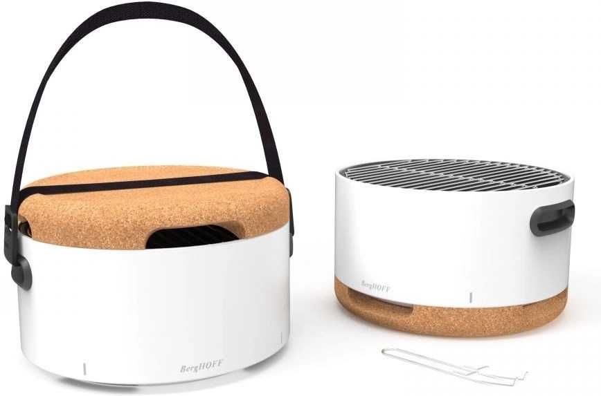 Berghoff Gril na dřevěné uhlí stolní LEO bílá