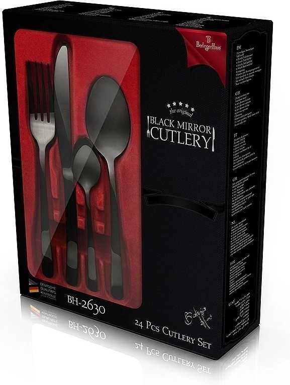 Berlingerhaus Sada příborů 24 ks nerez Black Mirror Collection
