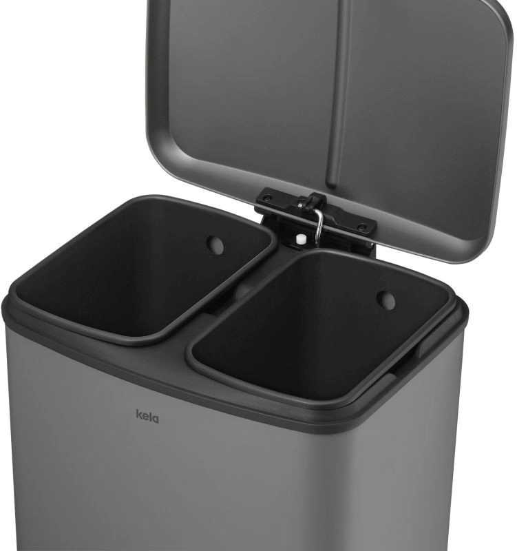 Kela Koš odpadkový Davino 24l, šedá