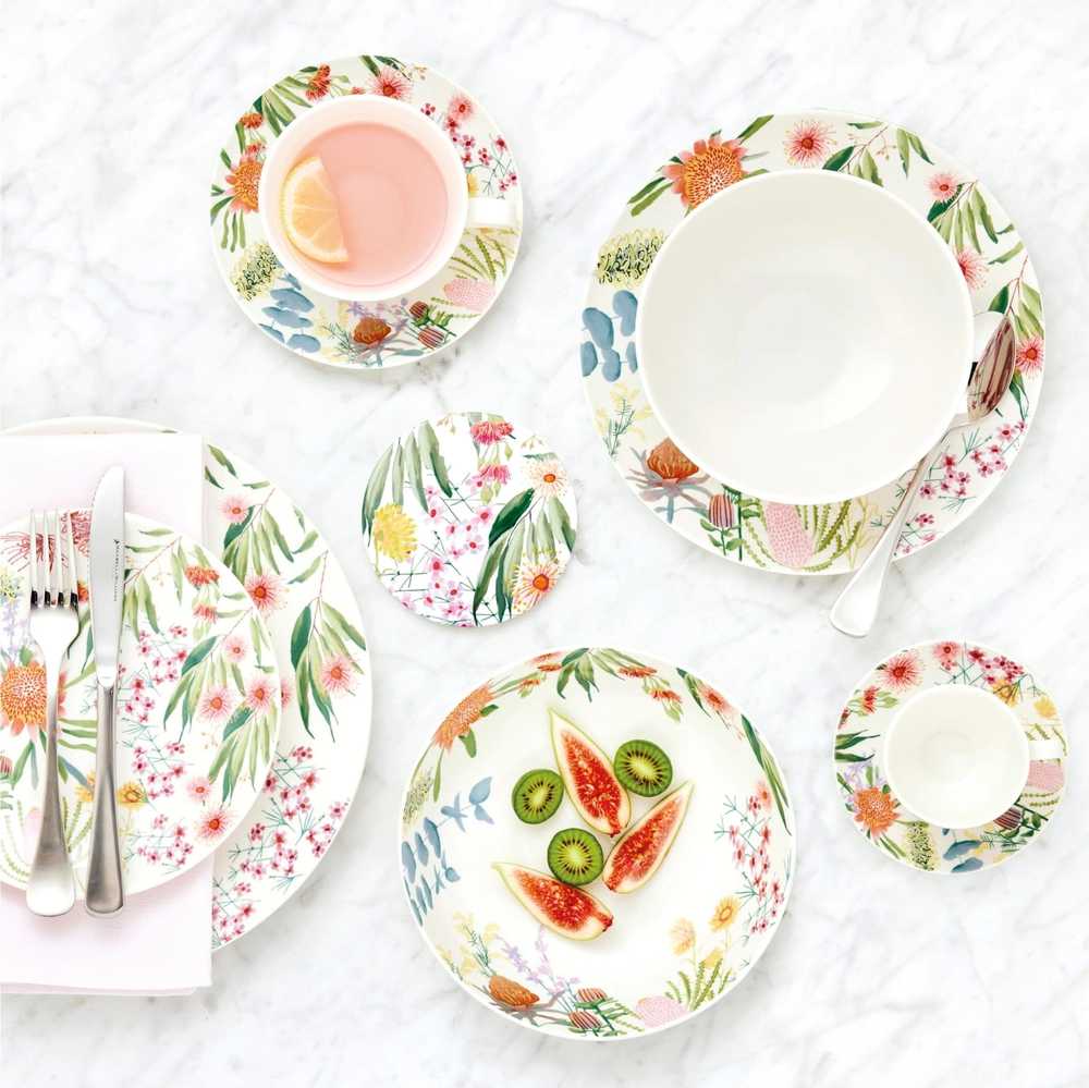 Maxwell & Williams Native Blooms Sada 4 ks podložek pod hrnek, Native Blooms, 10.5 cm