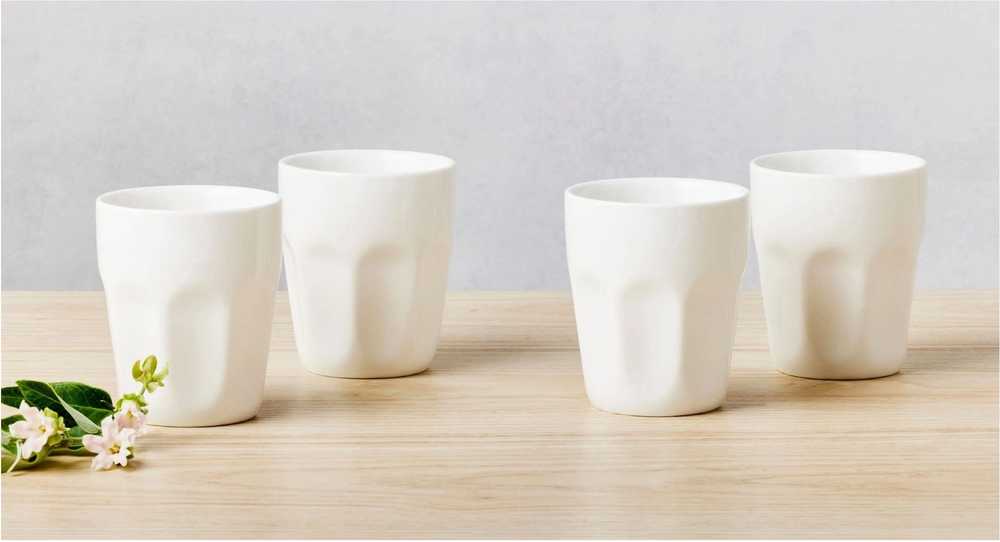 Maxwell & Williams White Basics Round Sada 4 ks hrnečků, White Basics Round, 200 ml