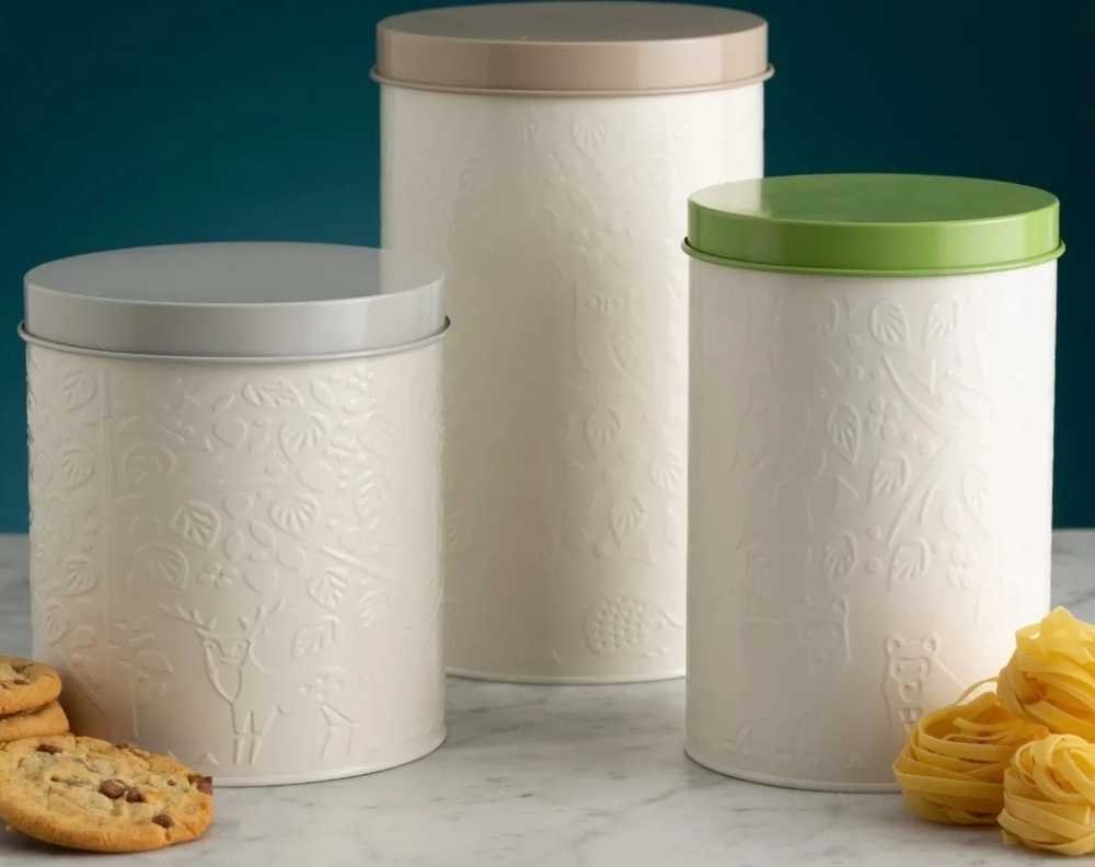 Mason Cash In the Forest Plechová dóza na čaj nebo kávu, bílá