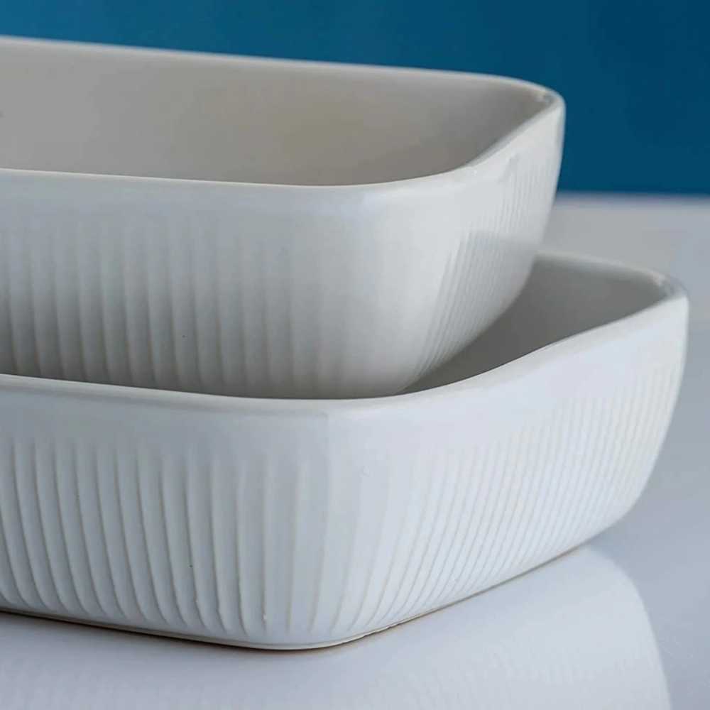 Mason Cash Linear Collection Zapékací mísa 30 cm, bílá