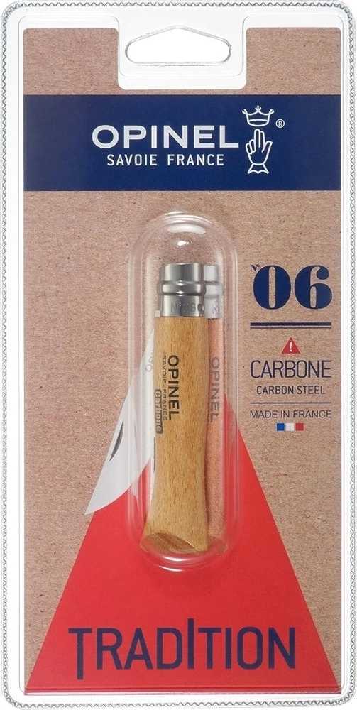 Opinel Carbon Steel Zavírací nůž N°06 Carbon Steel, 7 cm, blistr