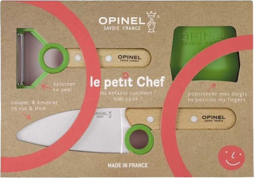 Opinel Le Petit Chef Dětská kuchařská sada, zelená