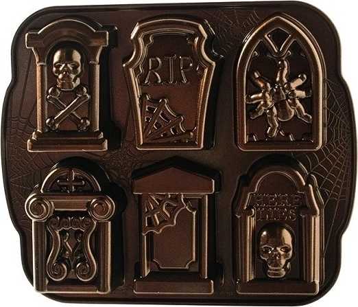 Nordic Ware Fall Bronze Collection Forma na 6 dortíků NÁHROBNÍ KAMENY