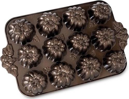 Nordic Ware Fall Bronze Collection Forma na 12 dortíků MALÉ DÝNĚ