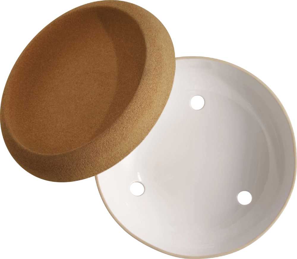 Emile Henry Matte Chalk Velká mísa s korkovým víkem 6,5l křídová