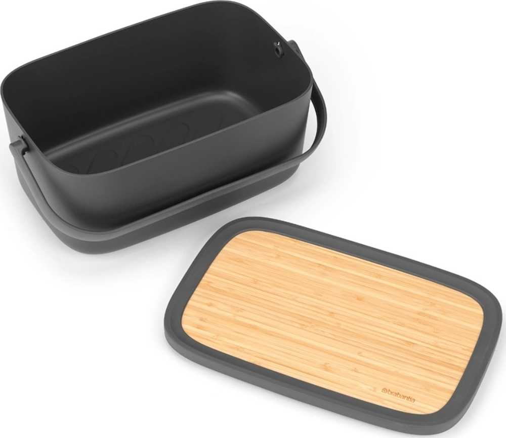 Brabantia Chlebník Nic 39,6 x 25,5 cm tmavě šedá
