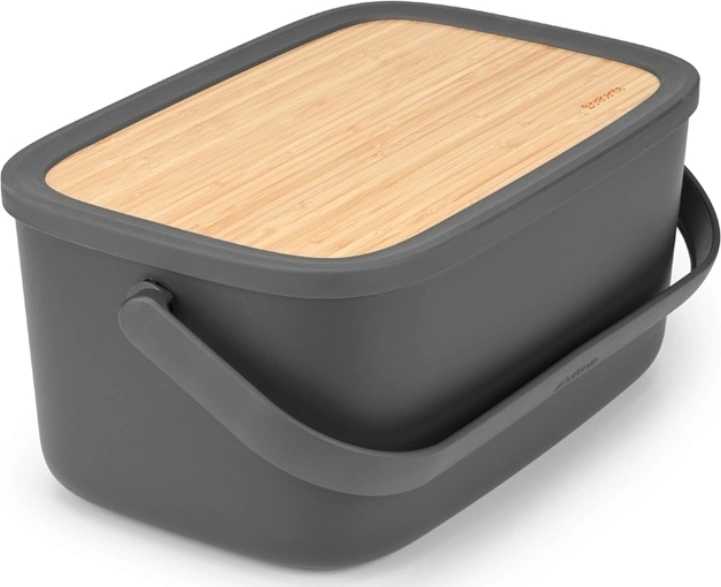 Brabantia Chlebník Nic 39,6 x 25,5 cm tmavě šedá