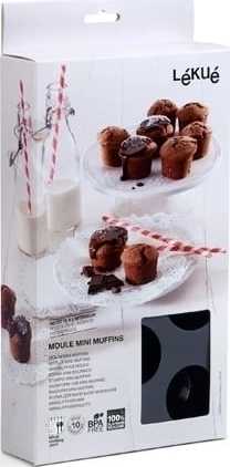 Lékué Silikonová forma na pečení mini muffinů, červená