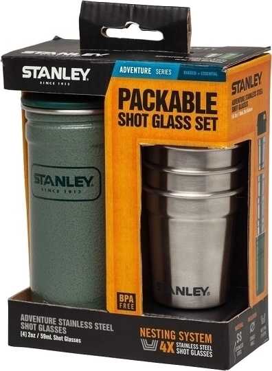 Stanley Adventure series Set panáků v pouzdře 4 ks, 59 ml, zelená
